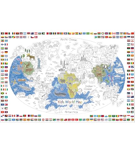 Amazon | Globe Turner USA 州間高速道路 大型ウォールマップ - 36 x