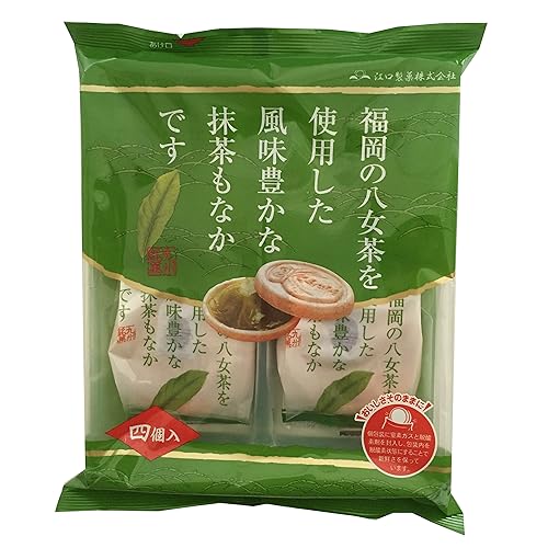 江口製菓 八女茶最中 福岡の八女茶を使用した風味豊かな抹茶もなかです