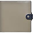 クオバディス 手帳 本革 カバー DUO デュオ 16x16cm グリ&ブルーニュイ qv16x1619gb