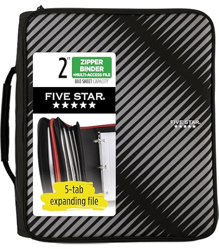 Amazon | Five Star 2インチバインダー 580枚容量 | O型リングファイル