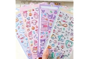 3dシール 立体シール ぷくぷくぷっくり かわいい 4枚セット 立体 おしゃれ デコシール ごほうび 子供 貼り付け可能 贈り物 手帳 携帯 DIY用 手帳用