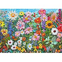 Amazon | MISITU ジグソーパズル 1000ピース パズル 風景 絵画 壁画 花