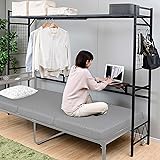 Amazon Jkプラン システムベッド ハンガーラック ベッド上 棚 収納 上棚 高さ149 ロフトベッド Uni 0001 Bkbr ブラックブラウン ハンガーラック オンライン通販