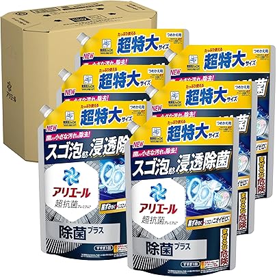 Amazon | アリエール 抗菌ジェル 除菌プラス 超特大 詰め替え