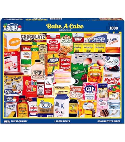 White Mountain Puzzles Cherries 1000 Piece Jigsaw - Family Puzzle 24x30 Inches