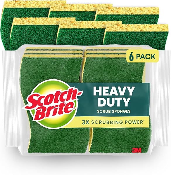 Scotch-Brite Heavy Duty Scrub Sponge, 6-Count by Scotch-Brite - 1