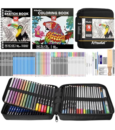 Amazon.co.jp: Prina 76パック スケッチセット プロアートスケッチ用品