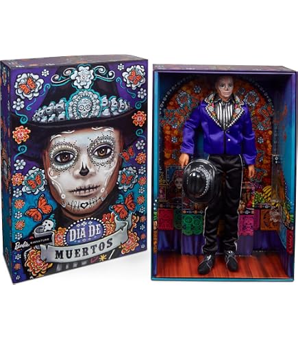 Barbie Dia De Muertos 2024 - Bambola Da Collezione Con Abito Nero E Dettagli Tradizionali, Regalo Festivo