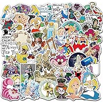 不思議の国のアリス キャンバスアート ステッカー 不思議な国のアリス フレークシール缶 | MiSHKeT