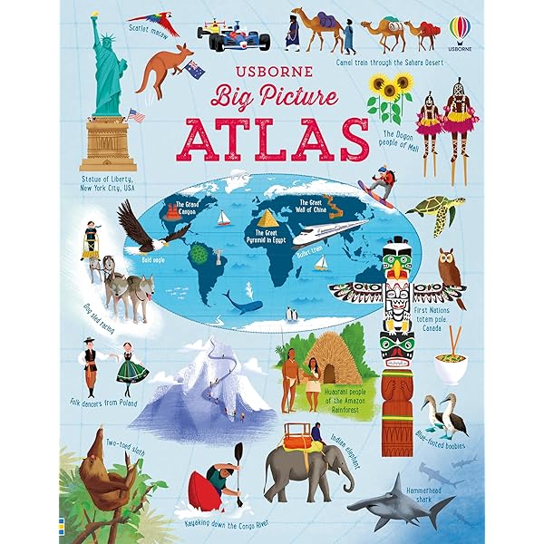 Usborne Picture Atlas Lift-The-Flap Book : Alex Frith, Kate