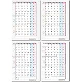 DAYS LINK 3ヶ月連結カレンダー ポスター 2024年 1月始まり 月曜始まり 大きい 壁掛け A2