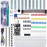 ELEGOO Upgraded Electronics Fun Kit w/Power Supply Module, Jumper Wire, Precision Potentiometer, 830 tie-Points Breadboard fo