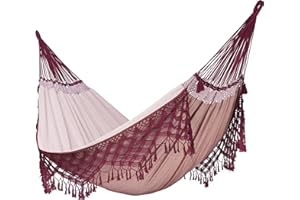 ラ シエスタ ファミリーハンモック ボサノバ ボルドー BSH18-7