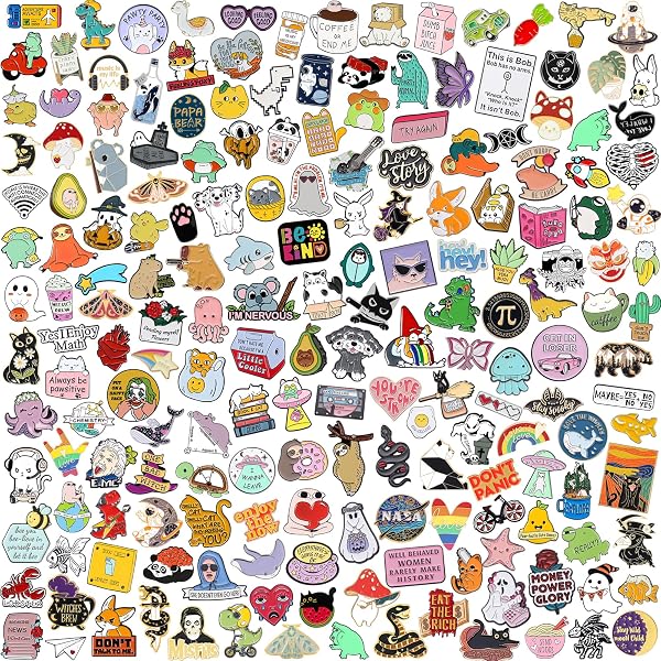 QIHOO Mushroom Enamel Pins - 9 Piece Cute Cartoon Lapel Badge Set For Backpacks, Hats, Jackets, Kawaii Accessories
