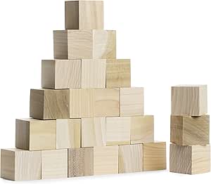 Amazon.co.jp : Wood Blocks 1.5 Inches 