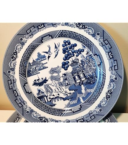 Amazon.co.jp: (Salad Plate 20cm) - Churchill Blue Willow Fine