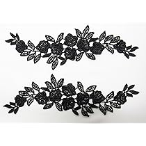 すみっち黒いレース装飾 Amazon.co.jp: ケミカルレース モチーフ（MT-z031）黒・花