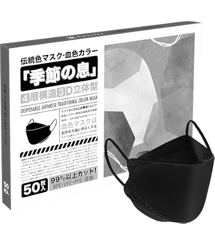 Amazon.co.jp: リブふわ口元立体マスク ブラック 50枚 : 産業・研究
