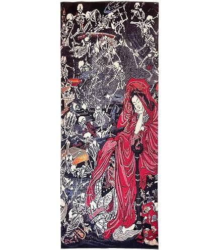 Amazon｜古今東西 浮世絵 手ぬぐい 河鍋暁斎 雷神 その2｜手ぬぐい