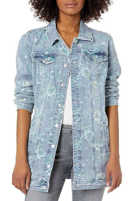 Tribal Women's Denim Maxi Jacket 