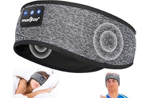 MUSICOZY Sleep Headphones Bluetooth Sports Headband, Wireless Music Headband Headphones, IPX6 Waterproof Headphones with Mic for Sleeping Workout Running Side Sleepers Travel Yoga