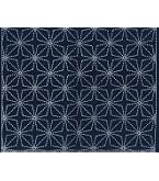 Amazon | ナスカ(NASKA) 刺し子布 藍染め 1麻の葉 35×38cm ブルー