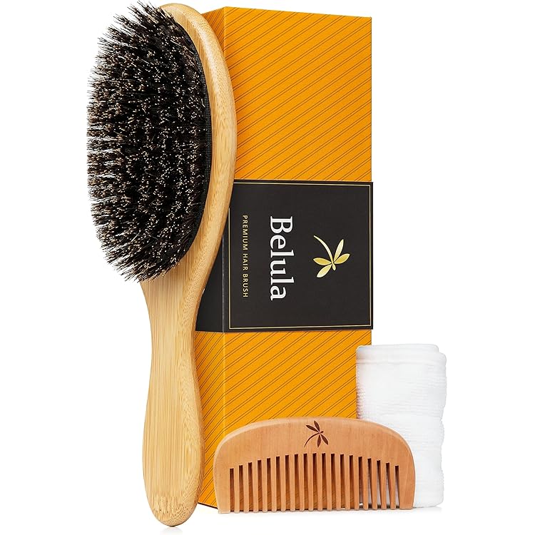 Amazon | ドイツ製 ボア（猪毛） #高級 ヘアブラシ 髪にの長さが普通