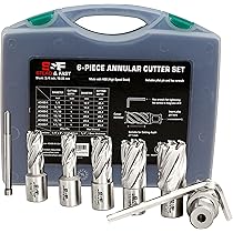 S&F STEAD & FAST Hartmetall-Ringschneider Set – 5-teilig, 3/4" Weldon-Schaft, Für Edelstahl & Harte Metalle