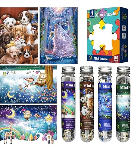 Amazon | 大人用ミニジグソーパズル 8個パック - 234ピース チャレンジ