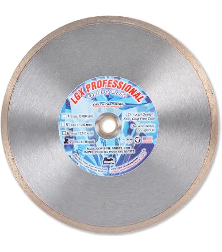 thumbnail image 2 of 5-Pack 6" Thin Diamond Lapidary Saw Blades - Super Thin Rim .021" For Slabbing Stone 2 of 2