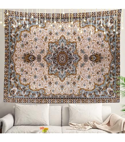 Amazon.co.jp: Shrahala Blue Painting Japanese Wall Tapestry