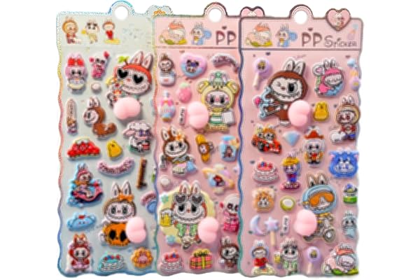 おしりぷにぷにシール 【2026限量型-3枚】立体 シール 手帳 スマホケース用 DIYデコレーション 日記帳用 貼り付け可能 手芸用品 携帯電話飾り用 贈り物 男女兼用 (B)