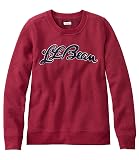 L.L.Bean(エルエルビーン) ウィメンズ エル・エル・ビーン 1912 スウェットシャツ、クルーネック ロゴ 米国フィット・レギュラー Lサイズ Cranberry Heather Script Logo レッド １００００８７００６