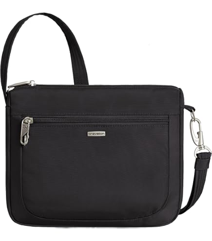 Amazon.co.jp: Travelon Anti-Theft Classic Slim Dbl Zip Crossbody 
