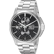 GUCCI アナログ時計 シルバー/ブラック Amazon.co.jp: Gucci g-timelessアナログディスプレイスイス自動