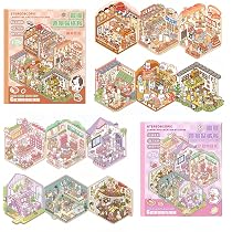 Amazon | 3D シール 3D 造景シーンシールブック 2 冊セット 全 12 種