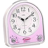 セイコー クロック 目覚まし時計 アナログ 31曲 メロディ アラーム PYXIS ピクシス ピンク NR435P SEIKO