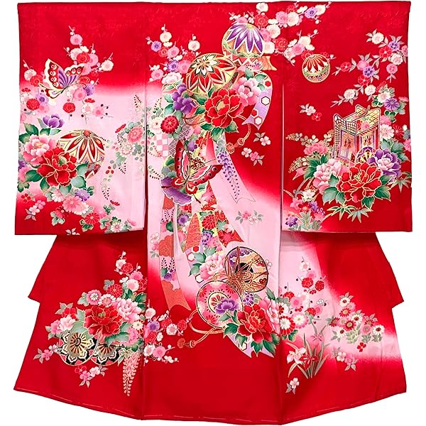 美品　女の子 お宮参り　着物 掛け着 産着 長襦袢付き　正絹100% ピンク Amazon.co.jp: 女の子 産着用 長襦袢 日本製 ピンク 子ども用