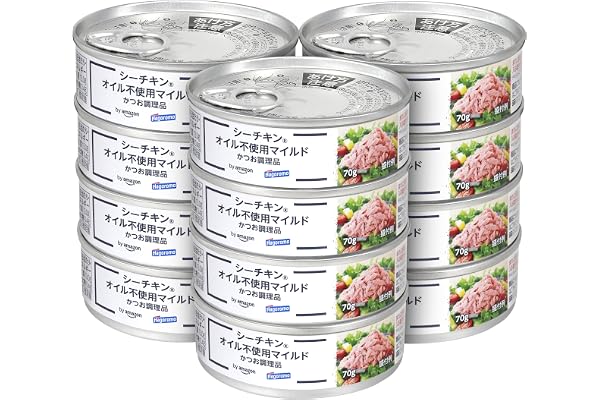 by Amazon オイル不使用 シーチキン マイルド 70g ×12缶