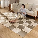 SHIEN ジョイントマット 吸着マット タイルマット【30*30*0.4cm 20枚セット】 ズレない めくれない カーペット 防音マット フローリングカーペット 滑りとめ 防臭防菌 防音保温 洗濯機洗える ペット用カーペット お手入れ簡単 設置簡