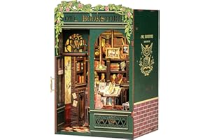 CUTEBEE Book Nook Kit - DIY Miniature House Kit for Adults, Teens and Beginners, Dollhouse Booknook Library Tiny House Bookshelf Decor 3D Wooden Puzzle, Gifts for Family, Friends (Owl Bookstore)