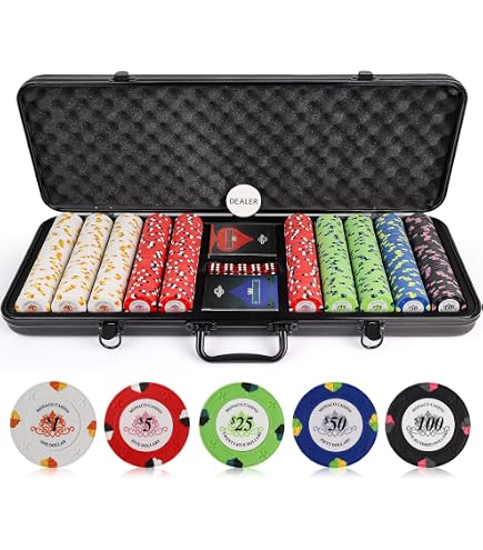 Amazon | 13 g OutlawクレイPoker Chipsセット – 500 Piece Set