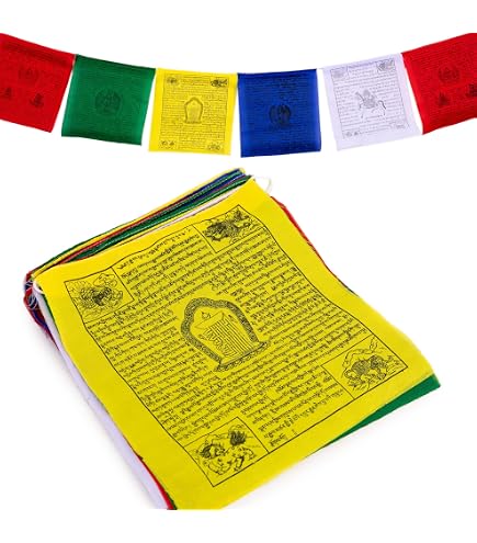 Tibet Flagge Mit Schneelöwen – 3x5 Fuß (ca. 90x150 Cm), 100 % Polyester, UV-beständig, Mit Metallösen