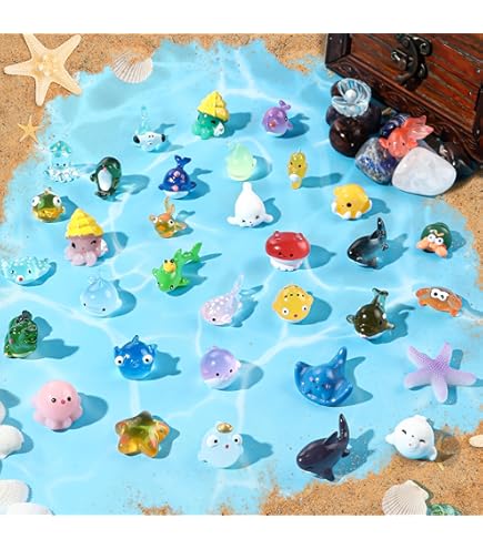 LOIKMIUP 120 Glow In The Dark Mini Animal Figurines – 55 Styles, Tiny Luminous Resin Creatures For Prank & Crafts - View #7