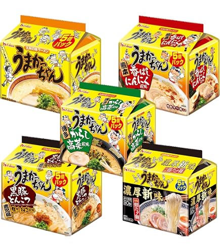 Amazon.co.jp: ハウスうまかっちゃん鹿児島黒豚とんこつ5食入×6個入り