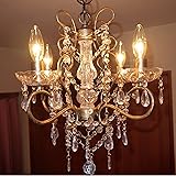 シャンデリア エレガンティーヌ(Elegantine) 4灯アンティーク調シャンデリア (ダークゴールド)