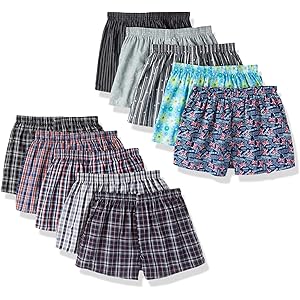 [ショップエスト] トランクス 綿100% 10枚セット カラーお任せ ボタン付き前開き メンズ