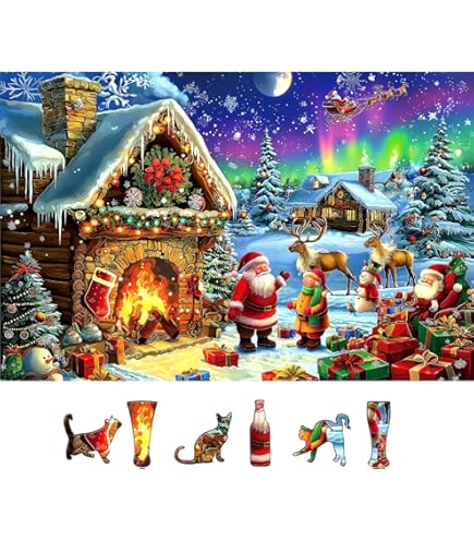 Amazon.co.jp: 500 Piece Christmas Puzzle Adult Jigsaw Puzzle for