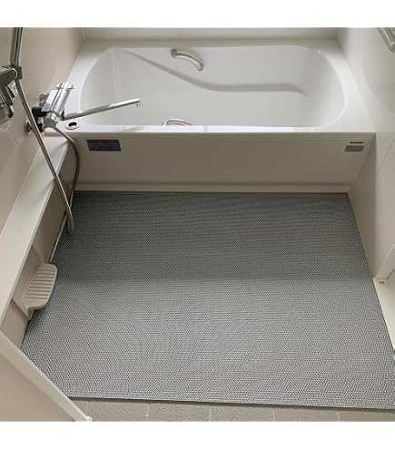 Amazon.co.jp: お風呂の滑り止めマット 90cm×80cm [1枚入り] 高規格6mm