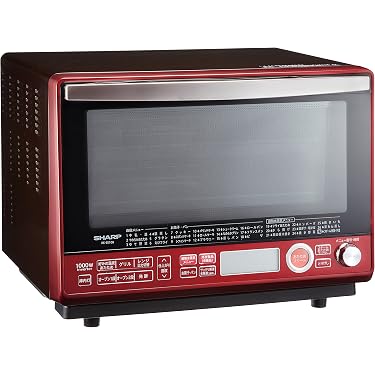 Amazon | シャープ 過熱水蒸気オーブンレンジ 2段調理 31L レッド RE